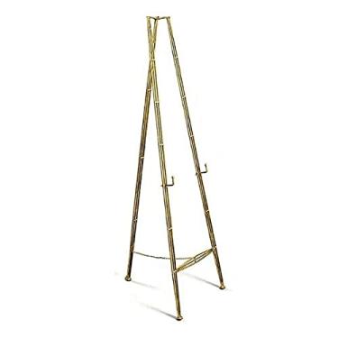 Imagem de Tripé de exibição de fotos de boas-vindas de casamento, suporte de pôster ajustável retrô, cavalete de pintura a óleo arte de ferro interno, 120 cm