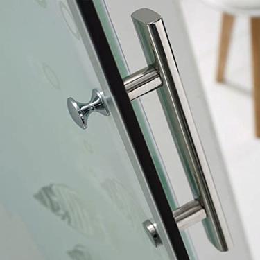 Imagem de Puxadores de porta de chuveiro de vidro, puxador de porta de aço inoxidável sólido, maçanetas de porta comerciais modernas aplicam-se para porta de celeiro deslizante para porta de chuveiro porta de