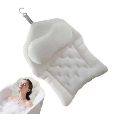 Imagem de Travesseiro de banho | Suporte de pescoço de banheira 4D | Almofada de encosto de cabeça com função de relaxamento diário para casa, apartamento, banheiro, piscina, acampamento ao ar livre