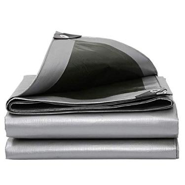 Imagem de OKUOKA Lona impermeável resistente à prova de poeira protetor solar galvanizado com corda livre abrigo de mobilidade ao ar livre, 15 tamanhos (cor: prata, tamanho: 6 x 8 m)