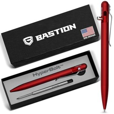 Imagem de BASTION® Caneta de ação fina de luxo, caneta EDC de alumínio leve com ponta fina, caneta esferográfica profissional para escola e trabalho - vermelha