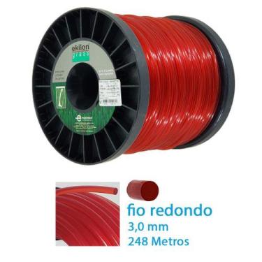 Imagem de Fio Nylon Redondo Roçadeira Grama Ekilon