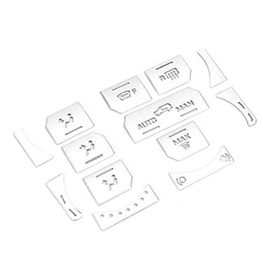 Imagem de aqxreight 13 Unidades/Conjunto Tampa do Interruptor do Botão de Ar Condicionado Substituição Prateada para Evoque 2012-18 Montagem Vantajosa Simples Firmemente o para Range Land Meet 2012-18 para