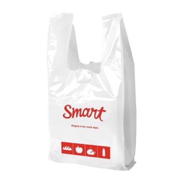 Imagem de Sacola Smart Impressa 38x48 Suporta 7kg - Embalagem com 1000 Unidades