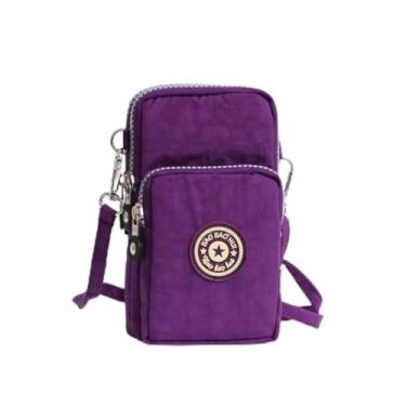 Imagem de Bolsa transversal feminina moderna com vários bolsos à prova d'água, pochete alternativa com alça ajustável, Styleb