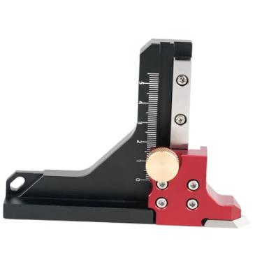 Imagem de MERIGLARE Medidor de altura, medidor de profundidade, esquadro de esquadria, ferramenta de marcação para construção, instrumento de medição, esquadro para