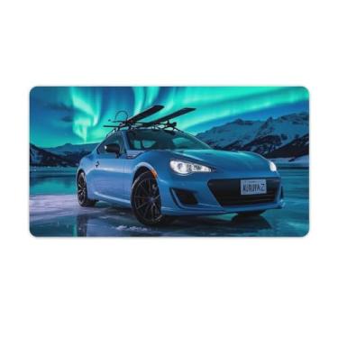 Imagem de HouLaiZhe Aurora JDM Car BRZ Cool Large Gaming Mouse Pads Tapete de mesa Base de borracha antiderrapante Laptop Acessórios de computador Suprimentos Bloco de escrita para escritório casa 40 x 75 cm