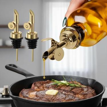 Imagem de 2 dosadores de garrafa de licor, bico de liberação automática de azeite de oliva, despejador de álcool, bico de azeite adequado