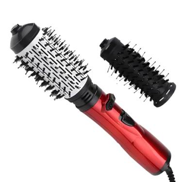 Imagem de Escova Rotativa,Secadora e Modeladora 2 em 1 - de Cerâmica 110v com Cerdas Duplas (Vermelho)