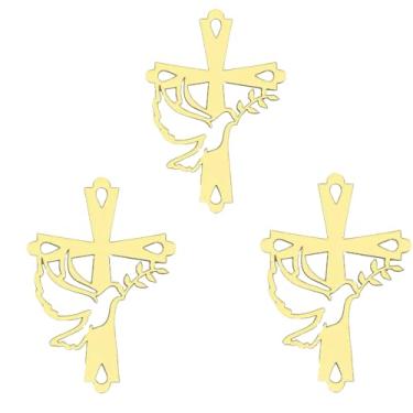 Imagem de YiXjiuBP 3 peças de ouro God Bless Cross Cake Topper - Batismo Primeira Comunhão Batizado Decoração para Festa de Aniversário Cobertura de Bolo