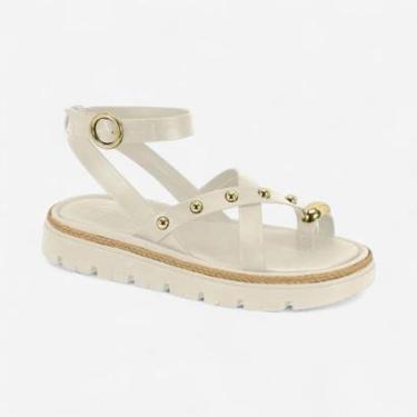 Imagem de Sandália Papete Moleca Tratorada Off White-Feminino