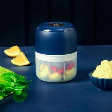 Imagem de Mini Processador Triturador Alimentos Alho Elétrico Vermelho - Dolce M