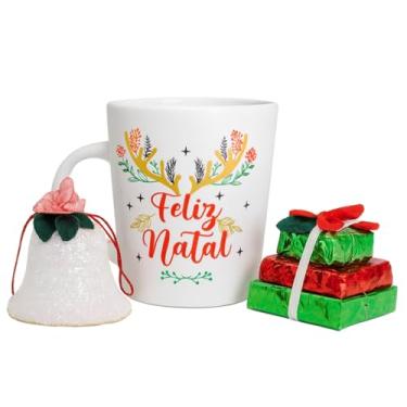 Imagem de Caneca de Porcelana Natal Mágico 270ml – Merry Christmas para Presentear e Celebrar