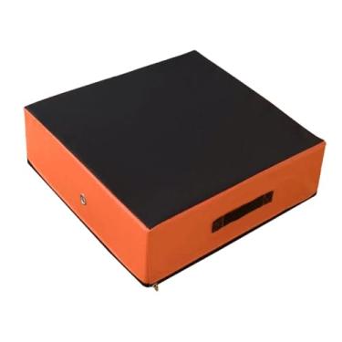 Imagem de Zxpjkyu Tapete de Levantamento Terra com Barra, Compacto E a Impactos, para Proteção Do Piso E Amortecimento de Impactos, Ideal para Academias E Am, Laranja