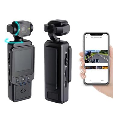 Imagem de EBTOOLS Câmera Corporal Com Gravação de áudio e Vídeo, Câmera Vlogging 1080P Com Tela TFT de 1,54 Polegadas, Lente de Rotação de 360 ​​°, Orifício de Parafuso de 1/4 de Polegada, para