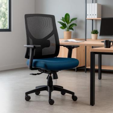 Imagem de Cadeira De Escritório Pluri Diretor Azul Marinho Preto Syncron Roal