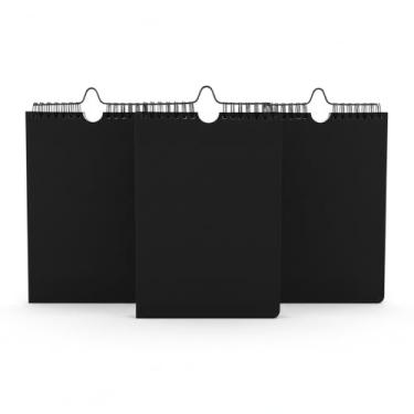 Imagem de Caderno Planner com Capa em PU, 90 Folhas, 95 g/m², Páginas para Preenchimento Diário, Seções de Prioridades, Agenda do Dia, Tarefas e Horários para Refeições, 22,5x15,7cm (3, Preto)