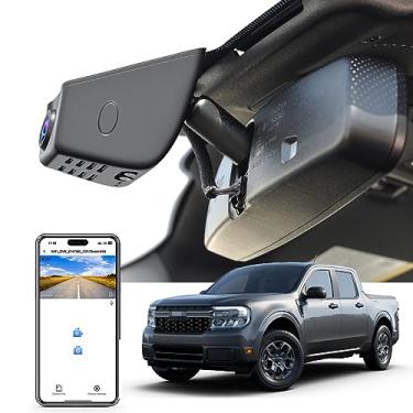 Imagem de Mangoal Câmera veicular 4K adequada para Ford 1ª geração Maverick 2022-2024, XL XLT Lariat, visual OEM integrado, vídeo UHD 2160P, Wi-Fi integrado, sensor G, gravação em loop, fácil de instalar,
