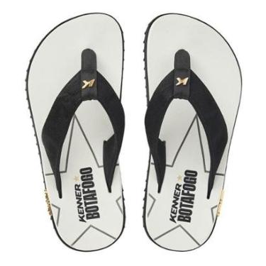 Imagem de Chinelo Kenner Kivah Line Botafogo Masculino - Branco e Preto - 37-Masculino