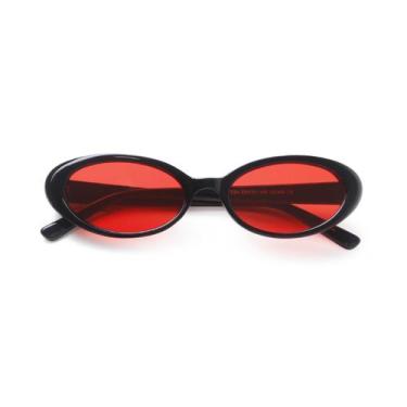 Imagem de Gafas De Sol Laurinny Ovaladas Lentes Rojas Para Mujeres Y Hombres Mar