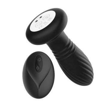 Imagem de Plug Anal Silicone Com Led 9 Modos Vibração e Movimentos 3,7 X 11,9 Cm Recarregável Brinquedo Erótico PL179