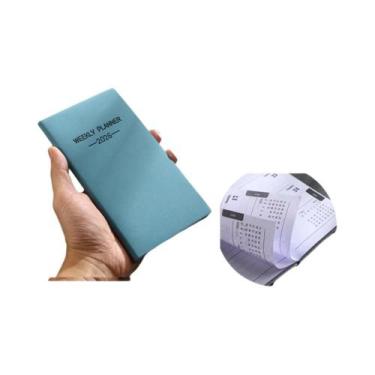 Imagem de Agenda Diária A6 Em Couro Cor Morandi 2026 Calendário 64 Folhas Livro 