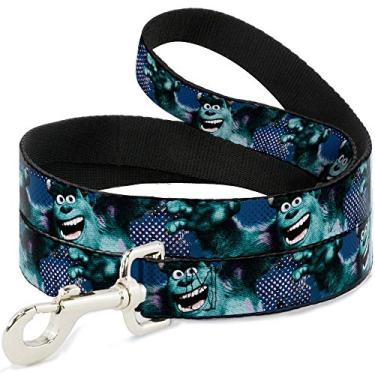 Imagem de Buckle-Down Coleira para animais de estimação – Sulley Scare Pose/pontos azuis/branco – 1,2 m de comprimento – 3,8 cm de largura