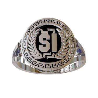 Imagem de Anel De Formatura De Sistema de Informação Em Prata 950k - Vieira Cruz