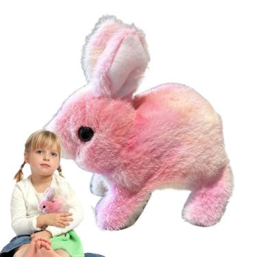 Imagem de Rabbit Interactive Electronic Walk Pet Doll, brinquedo eletrônico de luxuoso - Pet de boneca de pelúcia de pelúcia - Brinquedos de coelho de pelúcia eletrônica de pelúcia para amigos meninos de famíli