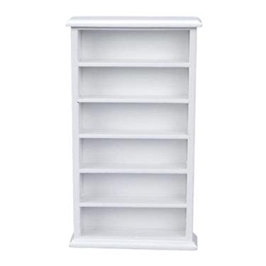 Imagem de Milageto Estante em Miniatura para Casa de Bonecas Na Escala 1:12, Expositor de Livros, Móveis em Miniatura para Casa de Bonecas.