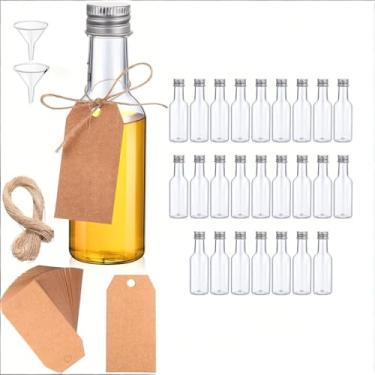 Imagem de 26 mini garrafas de vinho de 50 ml de 50 ml – feitas de plástico, perfeitas para casamentos, festas e acampamento – azeite, recipientes, decorações de casamento, festas. - FangGP