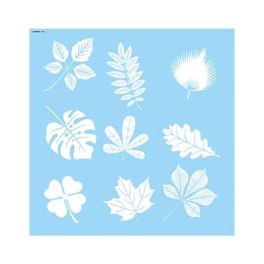 Imagem de 4 Folhas - Adesivos de Janela Colisão com Tema DIY Clings Vidro PVC Removível para Impactos Pássaros Aviso Luz Solar Refletiva Fácil Colar Decoração R