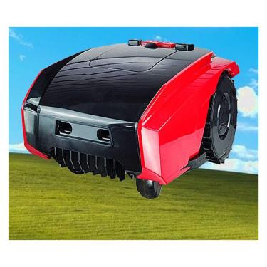 Imagem de Cortador de grama elétrico, robô cortador de grama elétrico que pode evitar obstáculos e chuva automaticamente Cortador de grama inteligente com controle remoto recarregável Cortador de grama