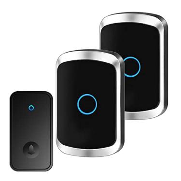 Imagem de Campainha sem fio à prova d'água botões autoalimentados conjuntos de campainha de porta inteligente receptores de campainha doméstica bem-vindo ao ar livre (cor: campainha DB1) (campainha DB3)