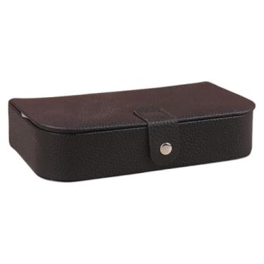 Imagem de YIJU Estojo para Joias em Couro PU, Organizador Multifuncional Compacto para Viagem, Ideal para Brincos, Pulseiras e Colares, Preto