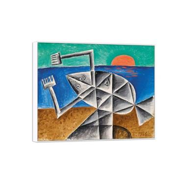 Imagem de Victor Brauner Famosa pintura em tela de arte de parede pronta para pendurar sem título 5 imagens em moldura branca para decoração de sala de estar 30 x 35 cm 12 x 13 pol