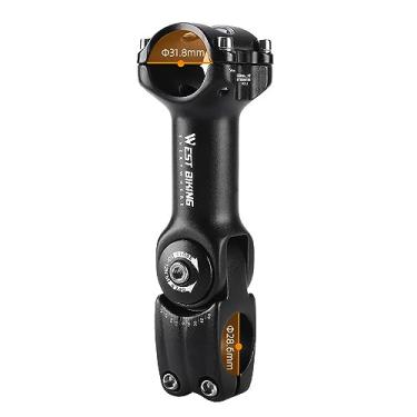 Imagem de Amgei Ângulo variável de 60 graus para guidão de bicicleta, haste de guiador de liga de alumínio, haste de guiador ajustável, variável, ângulo de 60 graus, liga de alumínio, guiador, estrada