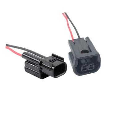 Imagem de SSXLSMYXGS Faróis à prova d'água de 2 pinos, luz de circulação diurna, chicote elétrico de luz de neblina 6189-7408 6181-6851 SSXLSMYXGS(2pin male female,20 sets)