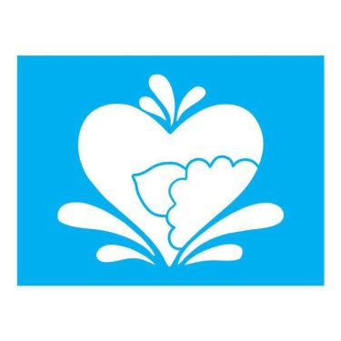 Imagem de Stencil Tamako Country Coração - 15X20Cm - Ref A3480