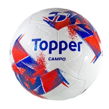 Imagem de Bola de Futebol Campo Topper Tamanho 5 Oficial Profissional Licenciada Grama Resistente Leve Adulto Juvenil Masculino Feminino PU 6 Gomos Branca Colorida - Edição Especial Limitada Exclusiva