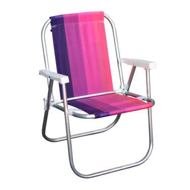 Imagem de Cadeira de Praia Alta Botafogo em Alumínio Cores Diversas - Item Sorti