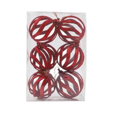 Imagem de Enfeites De Árvore De Natal 6/12 Peças Bolas Decorativas Penduradas Pa