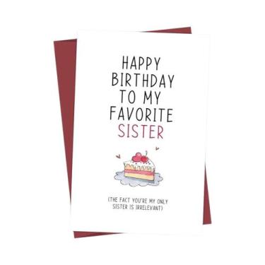 Imagem de Cartão De Aniversário Criativo E Engraçado Para Irmã, Feliz Aniversári