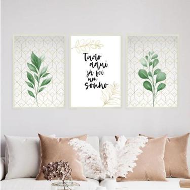 Imagem de Kit 3 Quadros Tudo Já Foi Um Sonho 24X18Cm