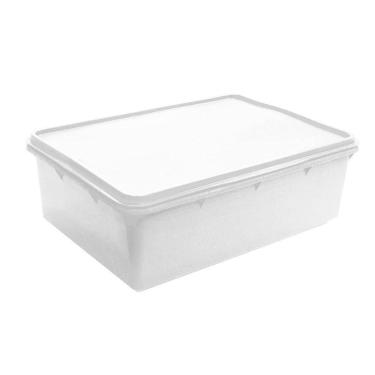 Imagem de Caixa Plástica Organizadora Empilhável E Hermética Com Tampa 11l Plasvale - 37x26x14 (c...
