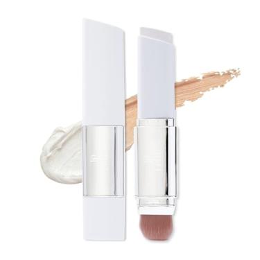 Imagem de Corretivo de base 2 em 1 com cabeça de escova macia, maquiagem hidratante de longa duração, textura cremosa e suave para um tom de pele uniforme, adequado para iniciantes (nº 02)