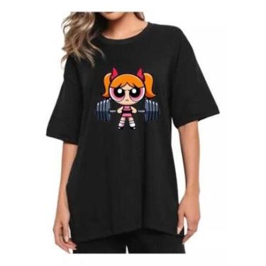 Imagem de Camiseta Oversized Longa Treino Fitness Florzinha-Feminino