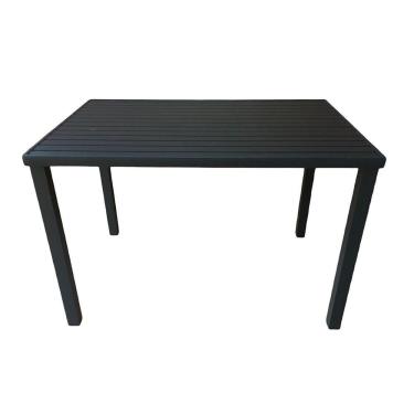Imagem de Mesa Tampo Ripado Retangular 1.20x0.80m Alumínio Preto