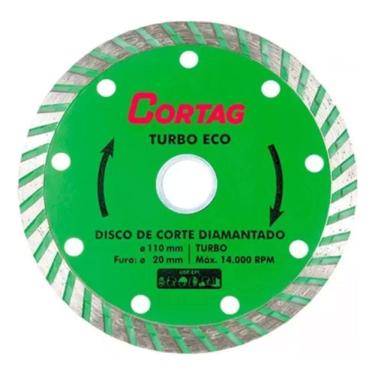 Imagem de Disco De Corte Diamantado Turbo Eco 110x20mm 4.3-8'' Cortag