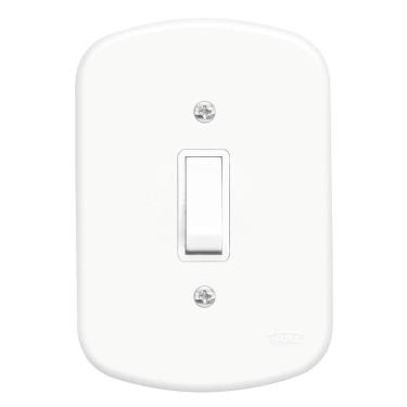 Imagem de Interruptor Com Uma Tecla Paralelo 10a 250 Volts Blanc - 0594 - Fame Interrup.c-1tecla Paral.c-placa 4x2 Sb 594. Fame
